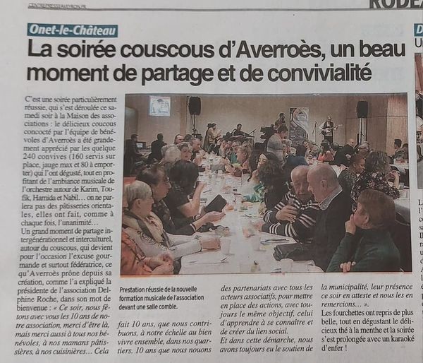Soirée Couscous - Centre Presse 21/02/2023